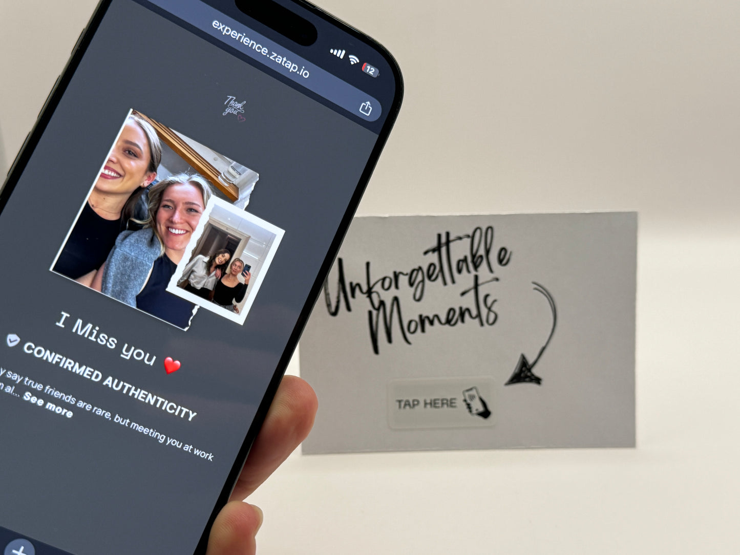 Phygital Postcard "Unforgettable Moments" (with NFC Tag)